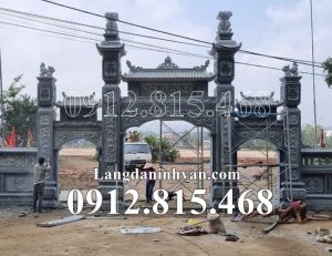 Mẫu cổng chùa đẹp tại Tây Ninh - Lắp đặt cổng tam quan đá tại Tây Ninh