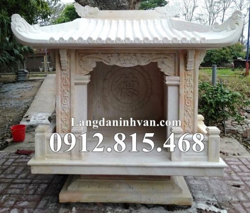 Mẫu miếu thờ thần linh sơn thần, thổ thần, thổ địa, quan thần linh đá vàng đẹp bán tại Thừa Thiên Huế