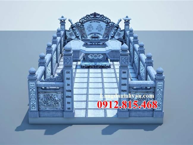 Hình ảnh thiết kế khu lăng mộ tổ gia đình, gia tộc đẹp hiện đại