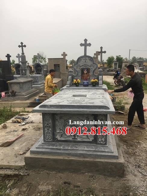 Lăng mộ đá xanh rêu Thanh Hóa đẹp bán tại các tỉnh Tây Bắc
