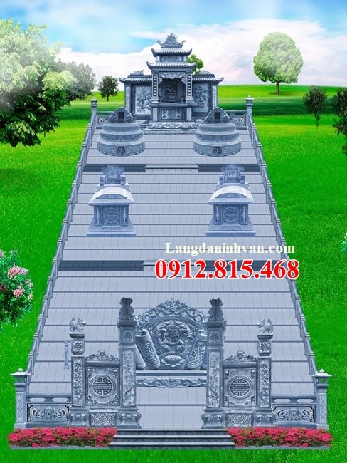 Mẫu thiết kế khuôn viên nghĩa trang gia đình đẹp chuẩn phong thủy
