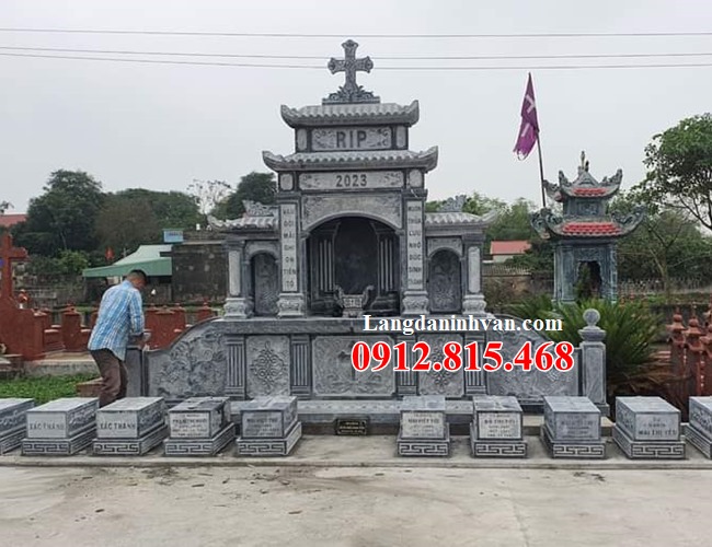 Mẫu lăng mộ đá công giáo, lăng mộ đạo thiên chúa đẹp bán tại Nam Định