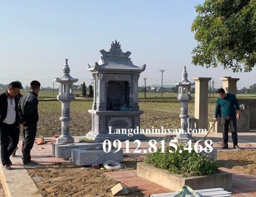 Mẫu am thờ thần linh, miếu thờ thần linh, cây hương nghĩa trang khu lăng mộ thiết kế 1 mái đao đẹp bán tại Huế
