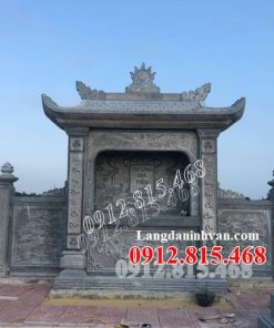 Mẫu lăng mộ đá gia đình đẹp xây một mái, một đạo hợp phong thủy bán tại Bình Định
