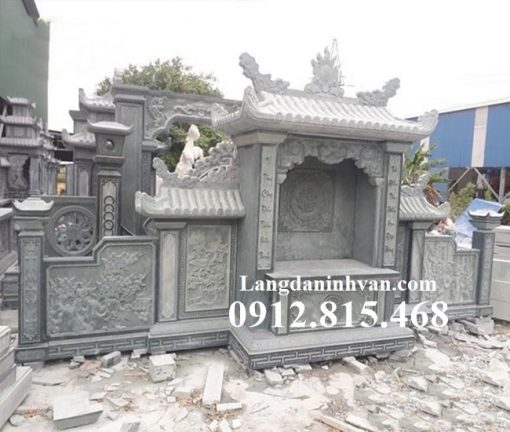 Mẫu lăng mộ đá gia đình, gia tộc, dòng họ xây một mái đao đẹp bán tại Đà Nẵng