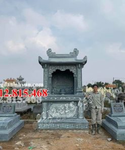 Mẫu lăng mộ đá gia đình, gia tộc, dòng họ xây một mái đao đẹp bán tại Phú Yên