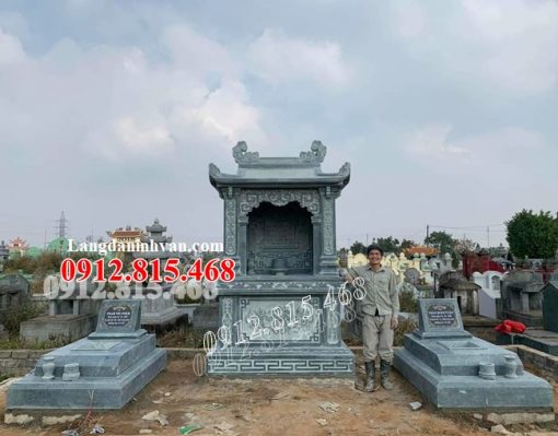 Mẫu lăng mộ đá gia đình, gia tộc, dòng họ xây một mái đao đẹp bán tại Phú Yên