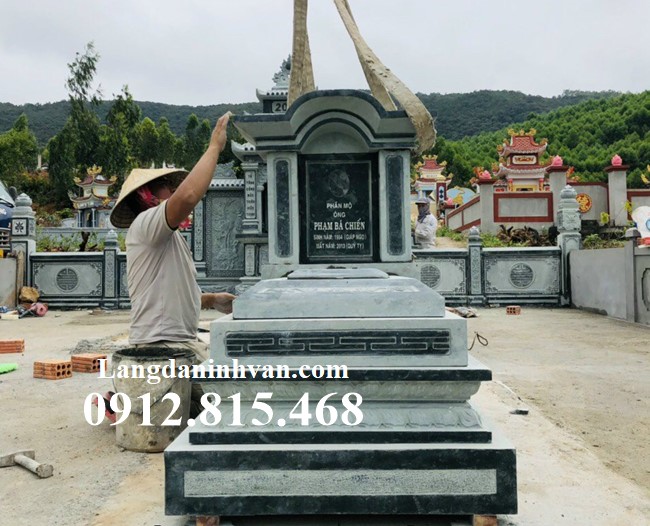 Mẫu mộ cải táng, sang cát, hỏa táng, để tro cốt một mái trong khu lăng mộ nghĩa trang gia đình bán tại Quảng Ninh