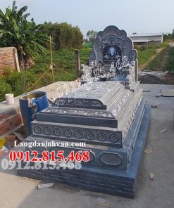 Mẫu mộ, chụp mộ đá khối xây kim tĩnh 5 cấp để tro cốt, hài cốt đơn giản đẹp bán tại Ninh Thuận