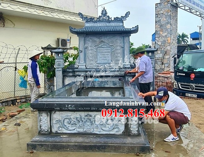 Mẫu mộ, chụp mộ để tro hài cốt, mộ chôn không bốc đá khối đẹp bán tại Đàn Nẵng