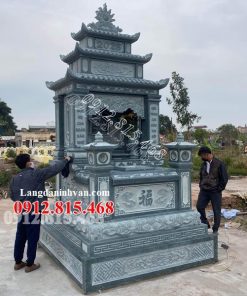 Mẫu mộ đá ba mái đẹp bán tại Bình Định 772 – Mộ đá đẹp Bình Định