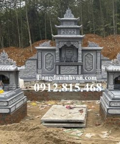 Mẫu mộ đá đôi một mái, mộ đao đẹp bán tại Bắc Giang