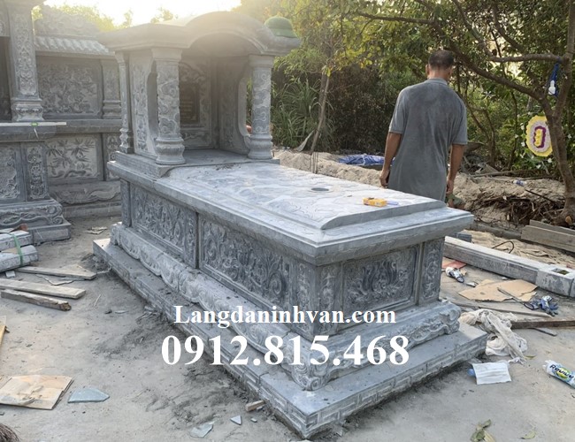 Mẫu mộ đá một mái đẹp bán tại Bắc Giang 98BG – Mộ đá đẹp Bắc Giang