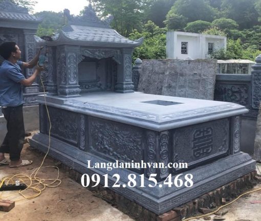Mẫu mộ đá một mái đẹp bán tại Phú Thọ 19PT – Mộ đá đẹp tại Phú Thọ