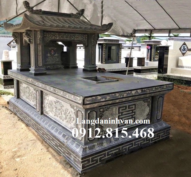 Mẫu mộ đá một mái đẹp bán tại Quảng Trị 74QT – Mộ đá đẹp tại Quảng Trị