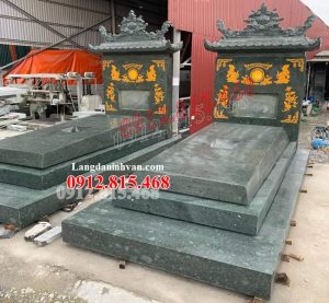 Mẫu mộ đá xanh rêu đẹp bán tại Quảng Bình 730 – Mộ đá tại Quảng Bình