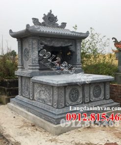 Mẫu mộ đôi, chụp mộ đôi, mộ song thân ông bà, cha mẹ xây 1 mái đá khối đẹp bán tại Khánh Hòa