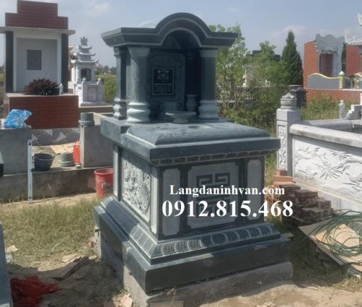 Mẫu mộ một mái vòm đá xanh rêu đẹp bán tại Hà Nội