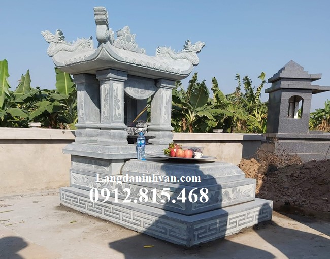 Mộ đá bán tại Vĩnh Phúc đẹp thiết kế một mái, mộ đao hợp phong thủy