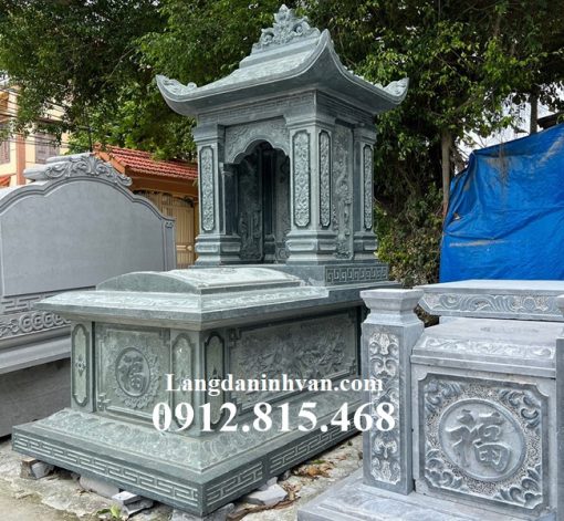 Mộ đá đẹp bán tại Nam Định thiết kế một mái đao chuẩn phong thủy tâm linh
