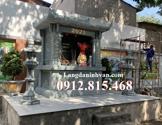 Mẫu am thờ để thờ tro cốt gia đình ông bà, cha mẹ đá xanh rêu đẹp nhất bán tại Bình Thuận