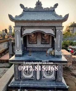 Mẫu am thờ đôi, lăng mộ đôi để thờ tro cốt đá khối đẹp bán tại Bình Thuận