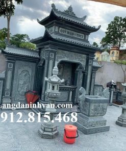 Mẫu lăng mộ đá, nhà mồ đá gia đình, gia tộc, dòng họ xây 2 mái, 2 đao đẹp bán tại Thành Phố Hồ Chí Minh, Sài Gòn