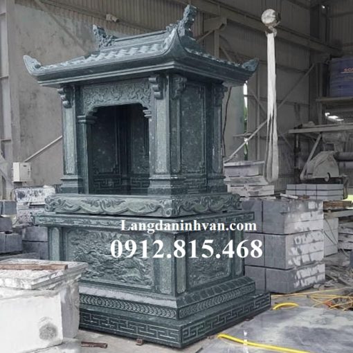 Mẫu lăng mộ để thờ tro cốt đá khối xanh rêu đẹp nhất bán tại Đồng Nai