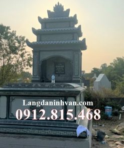 Mẫu mộ, chụp mộ 3 mái, ba đao đá xanh rêu đẹp nhất bán tại Hà Nội