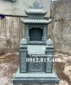 Mẫu mộ, chụp mộ hung táng, địa táng, không bốc, chôn 1 lần, an táng 1 lần, nhất táng xây kim tĩnh 2 mái đá khối xanh rêu đẹp bán tại Ninh Thuận