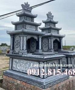Mẫu mộ đá ba mái đẹp bán tại Bình Phước 93MBM – Mộ đá Bình Phước có mái che đẹp