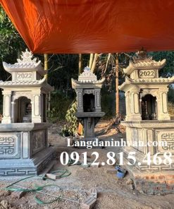 Mẫu mộ đá đẹp hai mái cải táng, sang cát, hỏa táng, để tro cốt bán tại Quảng Ninh