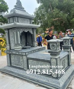 Mẫu mộ đá đẹp hai mái đao hung táng, địa táng, không bốc, tươi, nhất táng, an táng 1 lần, chôn 1 lần, để hài cốt bán tại Điện Biên