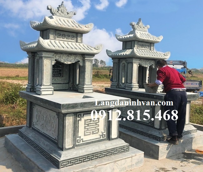 Mẫu mộ đá hai mái đẹp bán tại Lai Châu 25MHM – Mộ đá đẹp tại Lai Châu