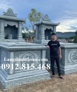 Mẫu mộ đôi, chụp mộ đôi, một song thân thiết kế xây 1 mái đá khối đẹp bán tại Thành Phố Hồ Chí Minh, Sài Gòn