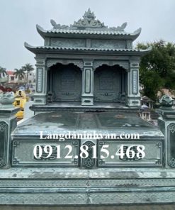 Mẫu mộ đôi, lăng mộ đôi hai mái đao đá hoa cương xanh rêu đẹp bán tại Đà Nẵng