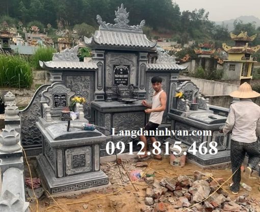Mẫu mộ, lăng mộ hậu bành 1 mái đao đơn giản đẹp bán tại Hà Tĩnh
