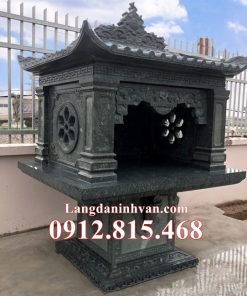 Mẫu miếu thờ nhỏ ngoài trời đá xanh rêu đẹp bán tại Bình Dương