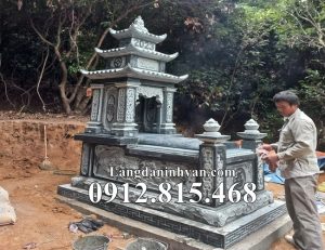 Mẫu mộ đá ba mái đẹp bán tại Bắc Giang 98MBM – Mộ đá đẹp Bắc Giang