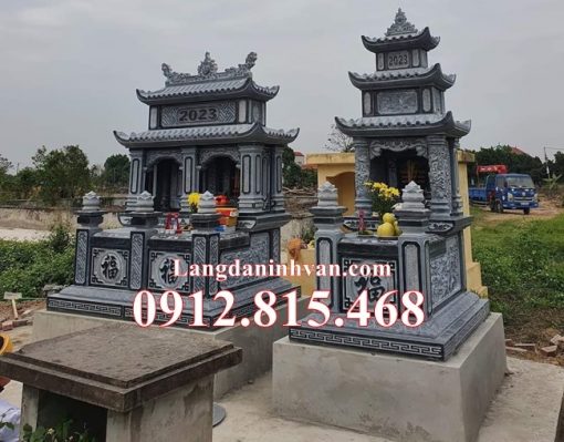 Mẫu mộ đá ba mái đẹp bán tại Hưng Yên 89MBM – Mộ đá đẹp Hưng Yên