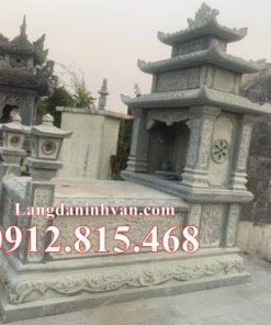 Mẫu mộ đá ba mái đẹp bán tại Thái Bình 17MBM – Mộ đá đẹp Thái Bình