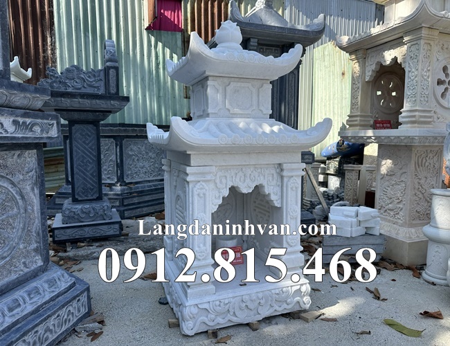 Mẫu miếu thờ nhỏ đá trắng đẹp bán tại Kiên Giang