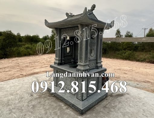 Mẫu bàn thờ thiên thờ thần linh sơn thần, thổ địa, quan thần linh đá xanh rêu đẹp bán tại Bình Phước