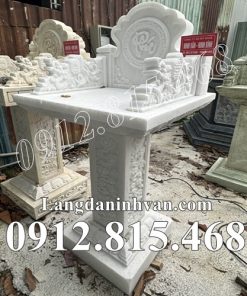 Mẫu bàn thờ thiên ngoài trời đá trắng đẹp bán tại Bình Phước 93BTT