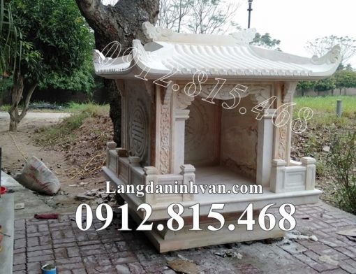 Miếu thờ thần linh thổ địa, thổ thần, ông địa, sơn thần, thủy thần, quan thần linh đá vàng đẹp bán tại An Giang