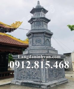 CM69 Mẫu tháp mộ sư đẹp bán tại Cà Mau – Mộ tháp phật giáo để tro cốt, hài cốt tại Cà Mau