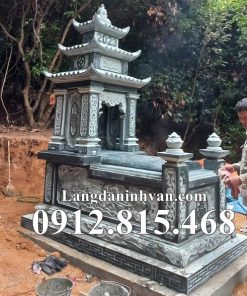 Mẫu mộ đá ba mái đẹp bán tại Bình Thuận 86MBM – Mộ đá đẹp Bình Thuận