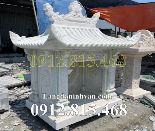 Mẫu am thờ đá trắng để đựng thờ tro cốt đơn giản đẹp bán tại Tây Ninh - Nhà đựng hũ tro cốt tại Tây Ninh