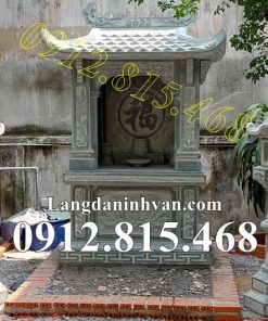 Mẫu am thờ để đựng thờ hũ tro cốt ông bà, cha mẹ đá xanh rêu đẹp bán tại Đồng Nai - Nhà đựng hũ tro cốt đẹp