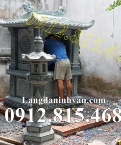 Mẫu am thờ để tro cốt đá xanh rêu đẹp bán tại Sài Gòn – Am thờ đá đẹp tại Hồ Chí Minh